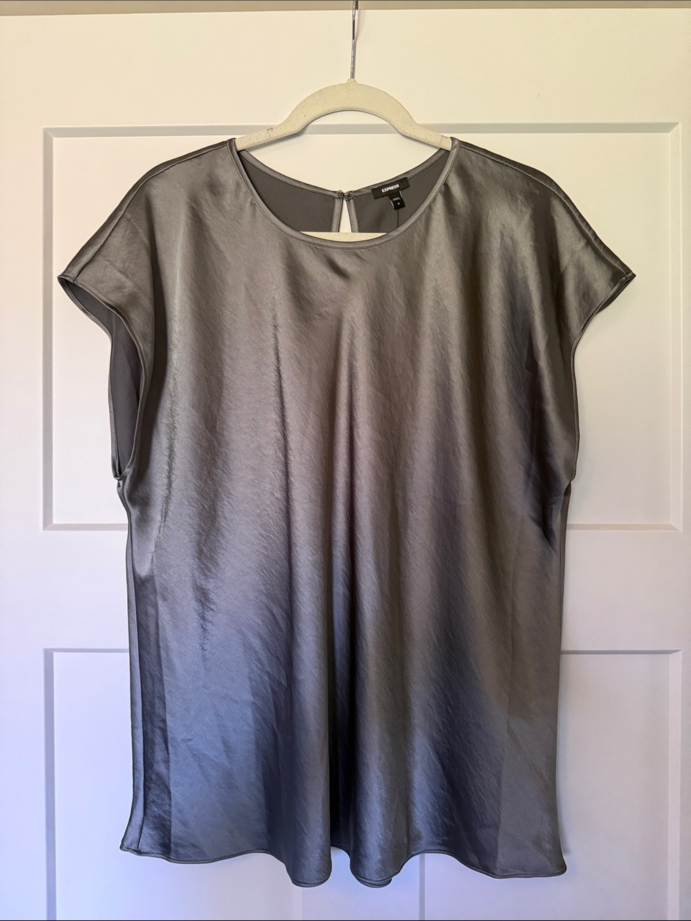 Express Silky Blouse in Gray